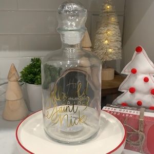 Brand New Glass Christmas Decanter.